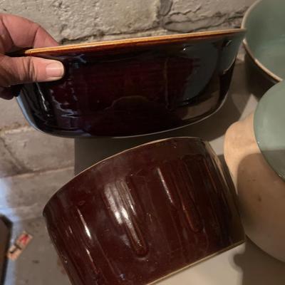 Brown glazed pottery