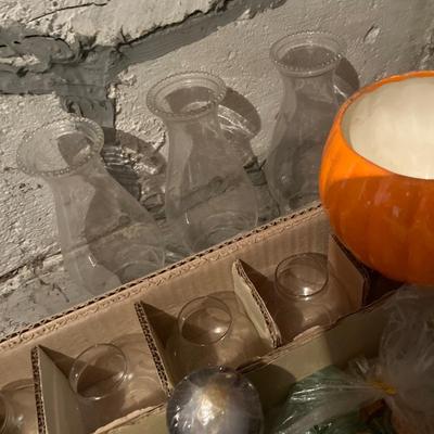 Oil, lamp, globes, candles, miscellaneous