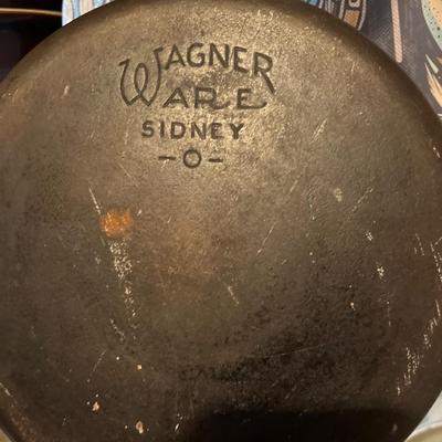 Wagner Ware cast-iron pans and scale