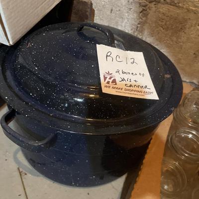 Canning jars and Hot water bath