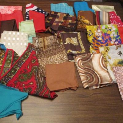 Assortment Of Women's Scarves Lot E Some May Be Silk