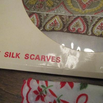Assortment Of Women's Scarves & Hankies Lot F Some May Be Silk