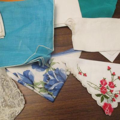 Assortment Of Women's Scarves & Hankies Lot F Some May Be Silk