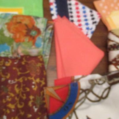 Assortment Of Women's Scarves & Hankies Lot F Some May Be Silk