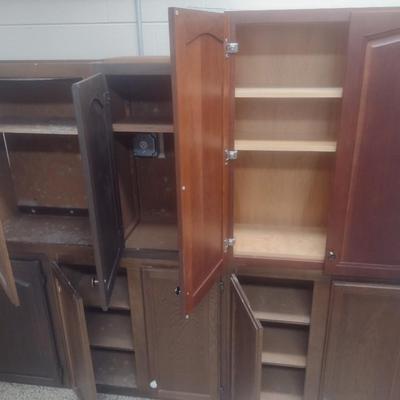 Connected Collection of Cabinet Storage Units Various Finishes and Sizes