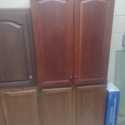 Connected Collection of Cabinet Storage Units Various Finishes and Sizes