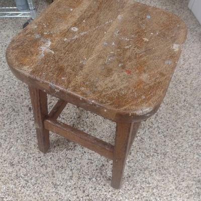 Vintage Solid Wood Workshop Stool