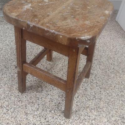 Vintage Solid Wood Workshop Stool