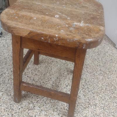 Vintage Solid Wood Workshop Stool