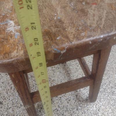Vintage Solid Wood Workshop Stool