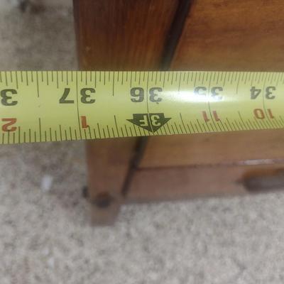 Antique Solid Wood Multi-Drawer Work Bench with Vise Attachment