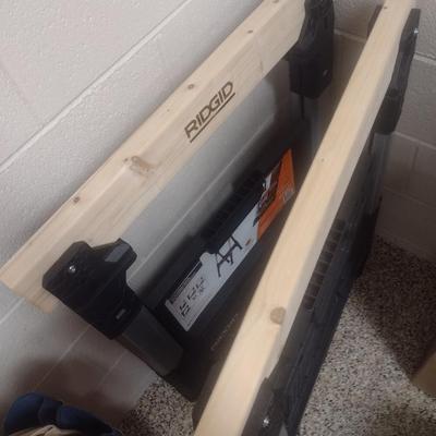 Set of Rigid Brand Lumber Jack Adjustable Sawhorses