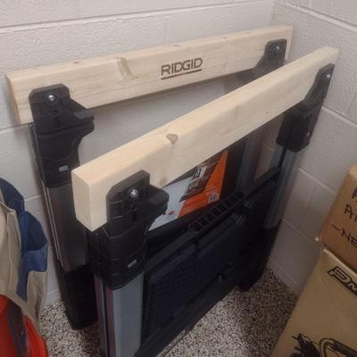 Set of Rigid Brand Lumber Jack Adjustable Sawhorses