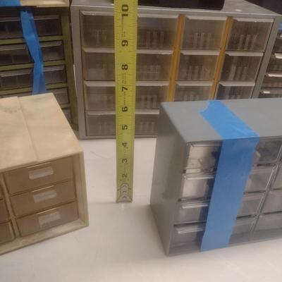 Collection of Workshop Pigeonhole Storage Boxes Various Sizes