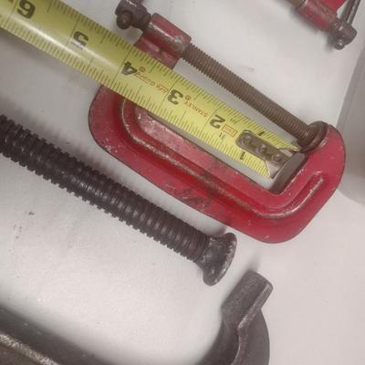 Assorted Metal and Wood Clamps