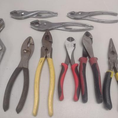 Collection of Pliers, Snips and Needle Nose