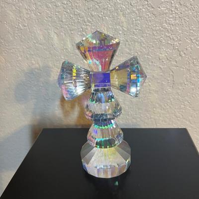 Crystal iridescent cross