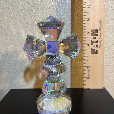 Crystal iridescent cross