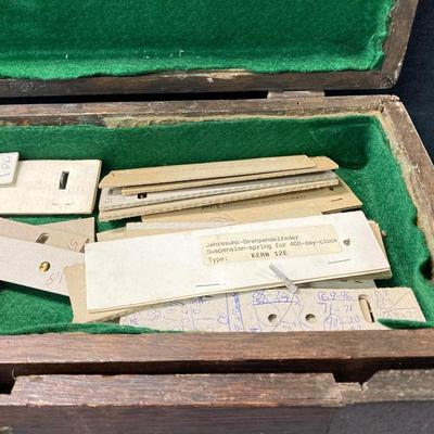 LOT 574: Vintage Union Wooden Tool Chest, Tools, Clock Repair Parts, Small Metal Toolbox with Hardware