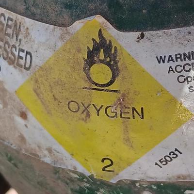 Oxy-acetylene welding & cutting torch setup— tanks, cart, hoses, torch and more
