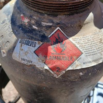 Oxy-acetylene welding & cutting torch setup— tanks, cart, hoses, torch and more