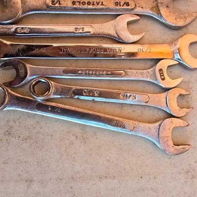Lot of Vintage SAE Combination Wrenches – Mixed Brands