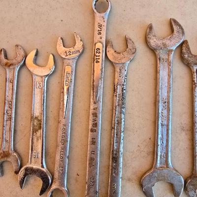 Mixed Lot of Metric & SAE Wrenches – Barcalo, Craftsman, More