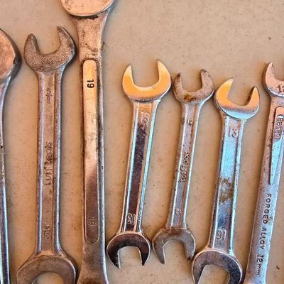 Mixed Lot of Metric & SAE Wrenches – Barcalo, Craftsman, More