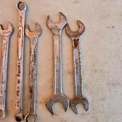 Mixed Lot of Metric & SAE Wrenches – Barcalo, Craftsman, More
