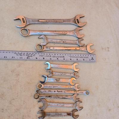 Mixed Lot of Metric & SAE Wrenches – Barcalo, Craftsman, More