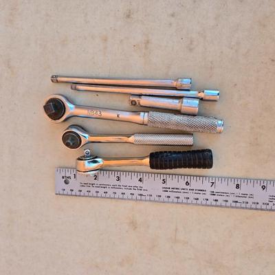 Ratchet Handle & Extension Bar Lot – 1/4" & 3/8" Drive