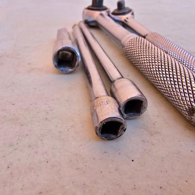 Ratchet Handle & Extension Bar Lot – 1/4" & 3/8" Drive