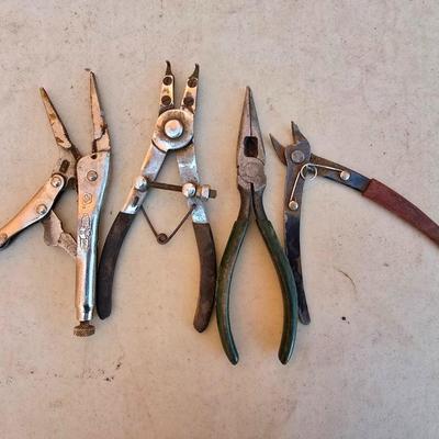 Vintage Pliers & Specialty Tool Lot – 5pc