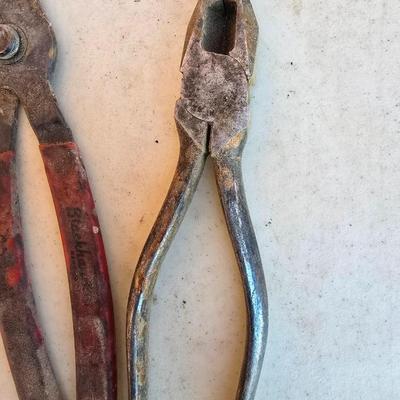 Vintage Pliers Lot – Snap Ring, Locking, and Cutting Tools