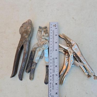 Specialty & Locking Pliers Lot – Vintage 6pc Bundle