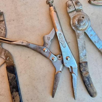 Specialty & Locking Pliers Lot – Vintage 6pc Bundle