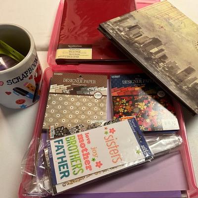 Scrapbooking Crock, Books, supplies