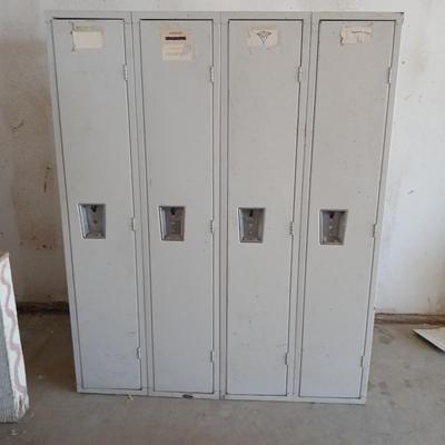 4-Door Vintage Industrial Steel Locker Cabinet out of Woodward governor