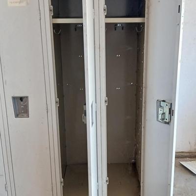 4-Door Vintage Industrial Steel Locker Cabinet out of Woodward governor