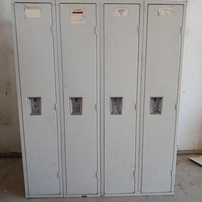 4-Door Vintage Industrial Steel Locker Cabinet out of Woodward governor