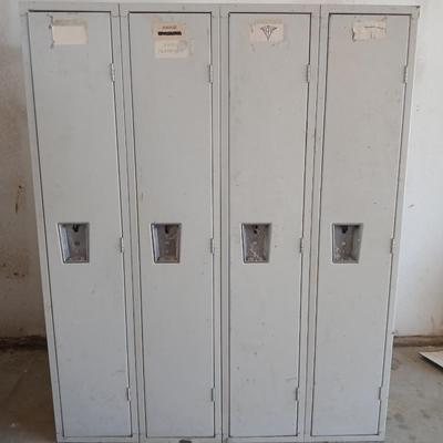 4-Door Vintage Industrial Steel Locker Cabinet out of Woodward governor