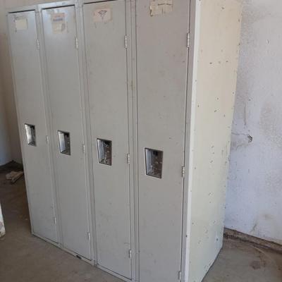 4-Door Vintage Industrial Steel Locker Cabinet out of Woodward governor