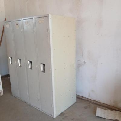 4-Door Vintage Industrial Steel Locker Cabinet out of Woodward governor