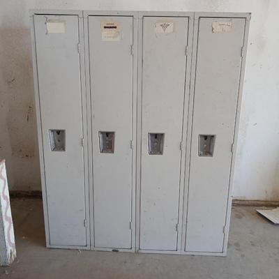 4-Door Vintage Industrial Steel Locker Cabinet out of Woodward governor