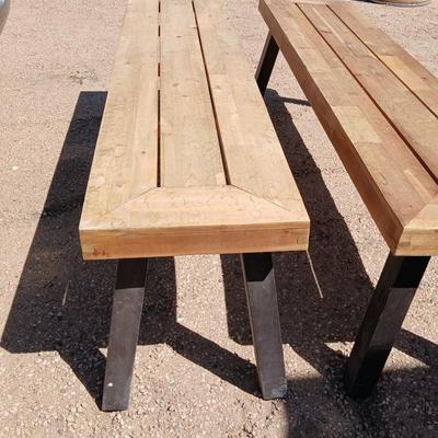 Pair of nice Patio Joy Wooden Benches