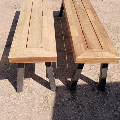 Pair of nice Patio Joy Wooden Benches