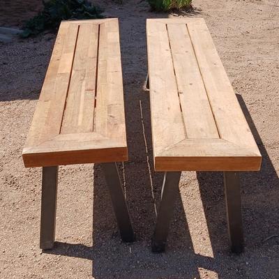 Pair of nice Patio Joy Wooden Benches