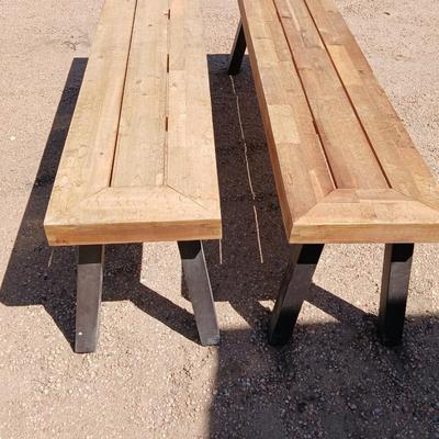 Pair of nice Patio Joy Wooden Benches