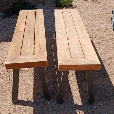 Pair of nice Patio Joy Wooden Benches