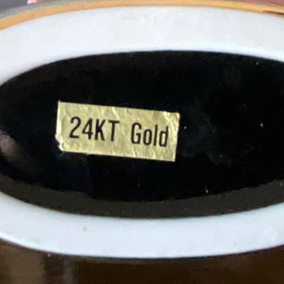 Chokin Vase 24K etched gold